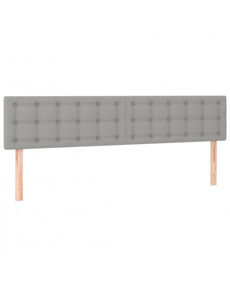 Giroletto a Molle con Materasso Grigio Chiaro180x200 cm Tessuto