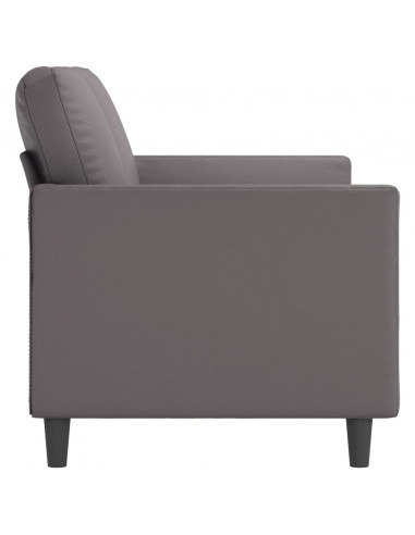 Divano a 3 Posti Grigio 180 cm in Similpelle