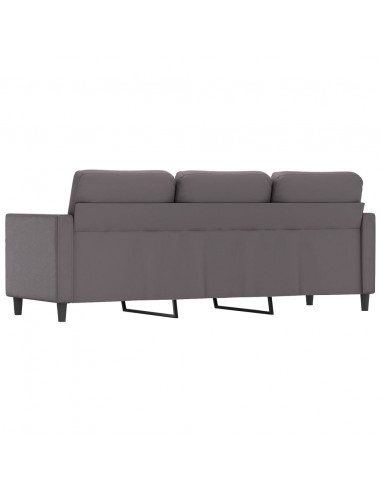 Divano a 3 Posti Grigio 180 cm in Similpelle