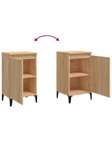 Comodini 2 pz Rovere Sonoma 40x35x70 cm in Legno Multistrato