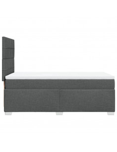 Giroletto a Molle con Materasso Grigio Scuro 100x200 cm Tessuto 2