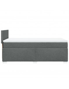 Giroletto a Molle con Materasso Grigio Scuro 100x200 cm Tessuto 2