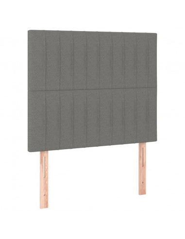 Giroletto a Molle con Materasso Grigio Scuro 100x200 cm Tessuto