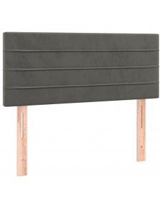 Giroletto a Molle con Materasso Grigio Scuro 100x200 cm Velluto 2