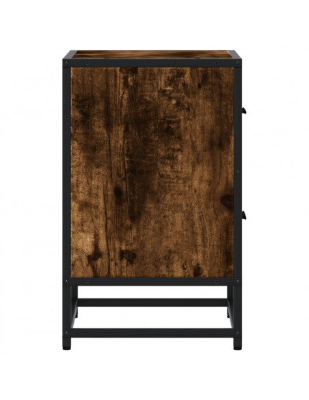 Comodino Rovere Fumo 40x31x50 cm in Truciolato