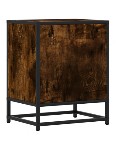Comodino Rovere Fumo 40x31x50 cm in Truciolato