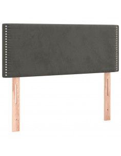 Giroletto a Molle con Materasso Grigio Scuro 120x190 cm Velluto 2