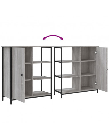 Credenza Grigio Sonoma 70x30x80 cm in Legno Multistrato