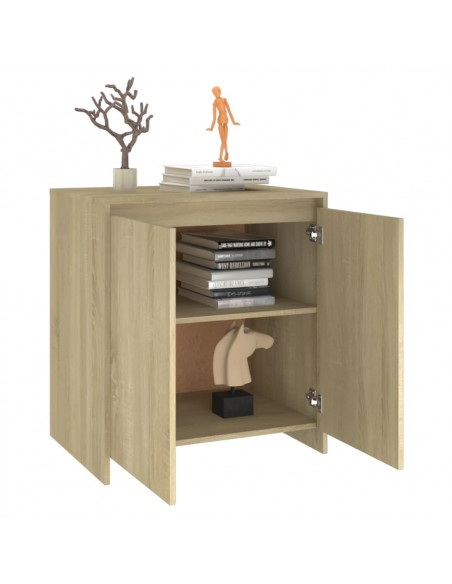 Credenza Rovere Sonoma 70x41x75 cm in Legno Multistrato