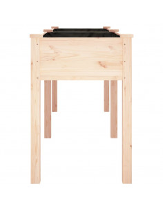 Fioriera con Fodera 203x53x76 cm Legno Massello di Abete