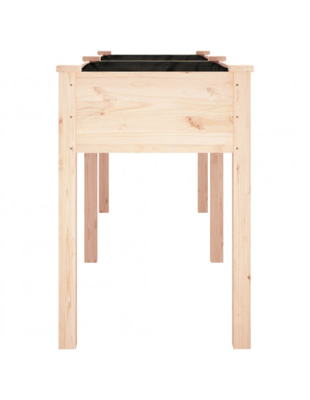 Fioriera con Fodera 203x53x76 cm Legno Massello di Abete