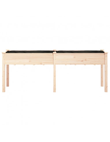 Fioriera con Fodera 203x53x76 cm Legno Massello di Abete