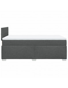 Giroletto a Molle con Materasso Grigio Scuro 120x200 cm Tessuto 2