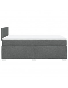 Giroletto a Molle con Materasso Grigio Scuro 120x200 cm Tessuto 2