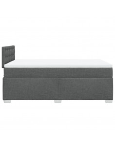 Giroletto a Molle con Materasso Grigio Scuro 120x200 cm Tessuto 2