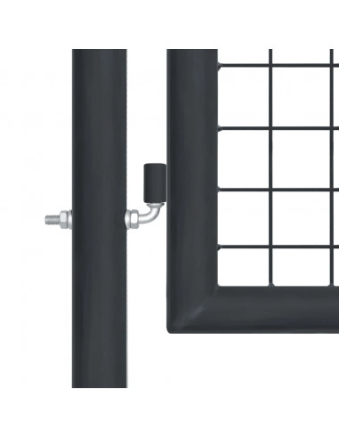 Cancello per Giardino in Acciaio Zincato 400x125cm Grigio