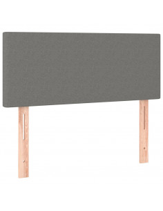 Giroletto a Molle con Materasso Grigio Scuro 120x200 cm Tessuto 2