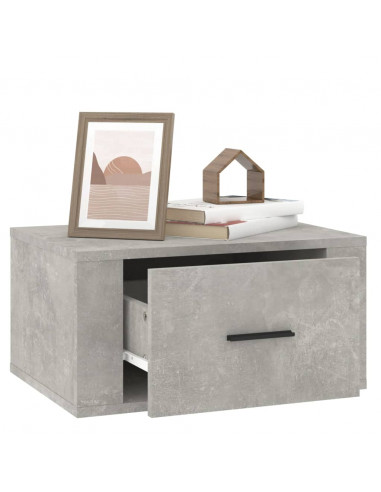 Comodini a Muro 2 pz Grigio Cemento 50x36x25 cm