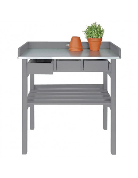 Esschert Design Banco da Lavoro da Giardino Grigio CF29G