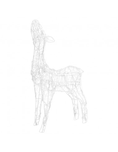 Famiglia di Renne di Natale 300 LED Bianco Freddo in Acrilico