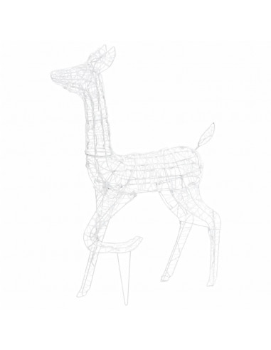 Famiglia di Renne di Natale 300 LED Bianco Freddo in Acrilico