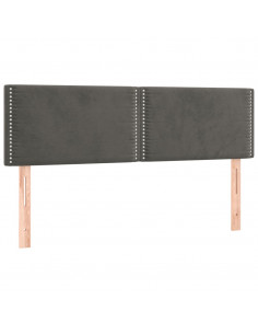 Giroletto a Molle con Materasso Grigio Scuro 140x190 cm Velluto 2