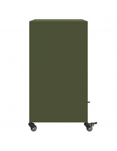 Credenza Verde Oliva 68x39x72 cm in Acciaio 2