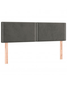 Giroletto a Molle con Materasso Grigio Scuro 140x200 cm Velluto 2