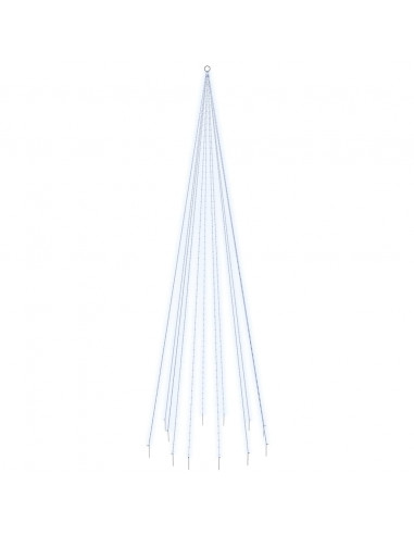 Albero di Natale Pennone Bianco Freddo 732 LED 500 cm