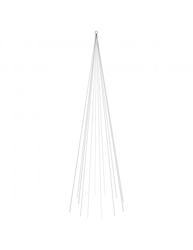 Albero di Natale Pennone Bianco Freddo 732 LED 500 cm