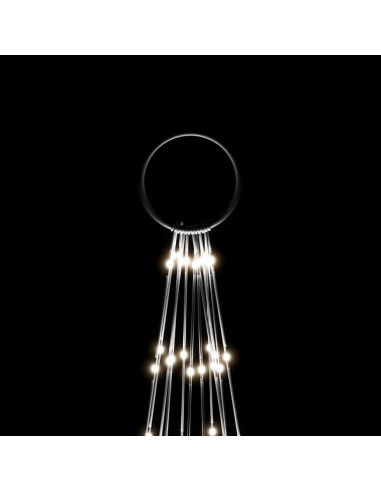 Albero di Natale Pennone Bianco Freddo 732 LED 500 cm