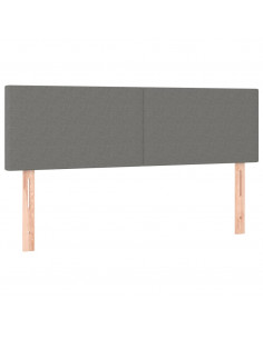 Giroletto a Molle con Materasso Grigio Scuro 140x200cm Tessuto 2