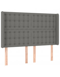 Giroletto a Molle con Materasso Grigio Scuro 140x200cm Tessuto 2