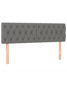 Giroletto a Molle con Materasso Grigio Scuro 140x200cm Tessuto 2