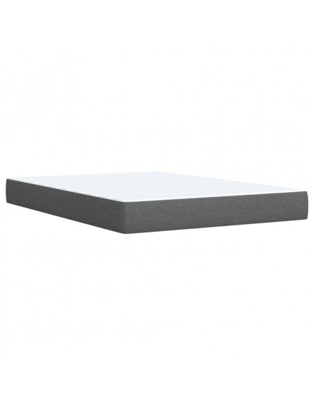 Giroletto a Molle con Materasso Grigio Scuro 160x200 cm Tessuto