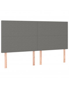 Giroletto a Molle con Materasso Grigio Scuro 160x200 cm Tessuto 2