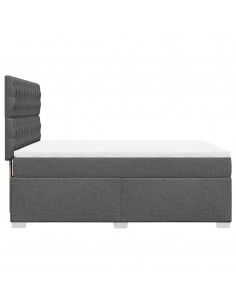 Giroletto a Molle con Materasso Grigio Scuro 160x200 cm Tessuto 2