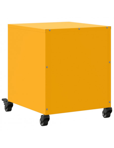 Comodino Giallo Senape 36x39x43,5 cm in Acciaio