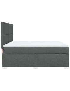 Giroletto a Molle con Materasso Grigio Scuro 180x200 cm Tessuto 2