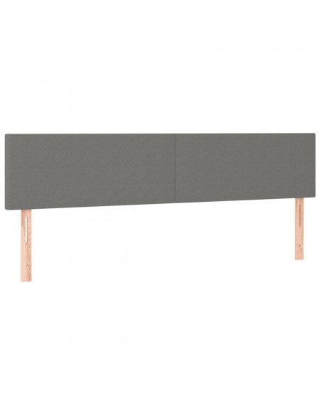 Giroletto a Molle con Materasso Grigio Scuro 180x200 cm Tessuto