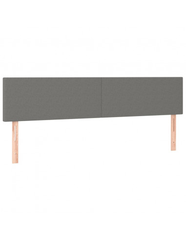 Giroletto a Molle con Materasso Grigio Scuro 180x200 cm Tessuto