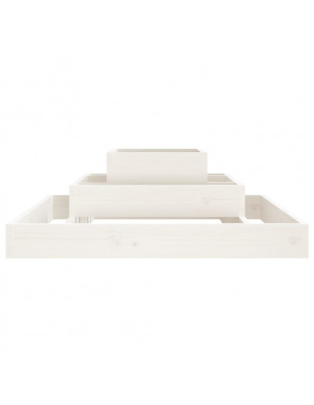 Fioriera Bianca 80x80x27 cm in Legno Massello di Pino
