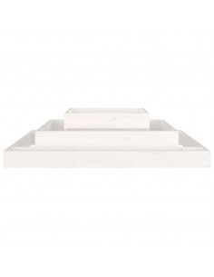 Fioriera Bianca 110x110x27 cm in Legno Massello di Pino