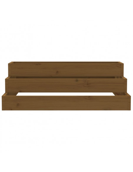 Fioriera Miele 80x80x27 cm in Legno Massello di Pino