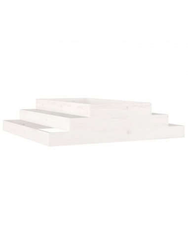 Fioriera Bianca 110x110x27 cm in Legno Massello di Pino