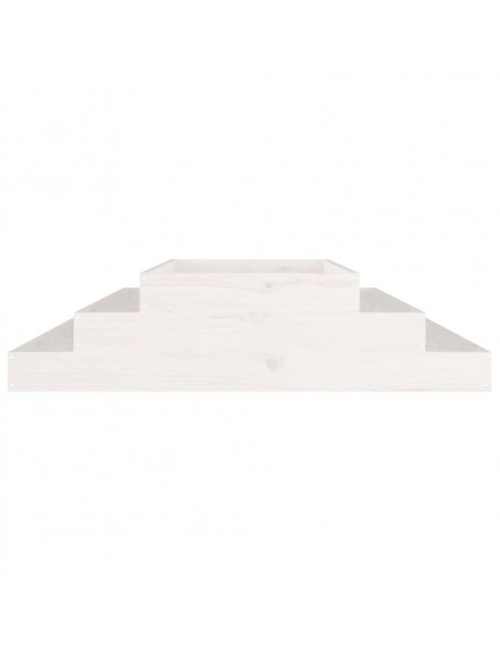 Fioriera Bianca 110x110x27 cm in Legno Massello di Pino