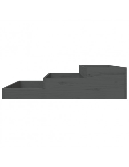 Fioriera Grigia 107x107x27 cm in Legno Massello di Pino