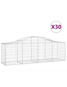 Cesti Gabbioni ad Arco 30 pz 200x50x60/80 cm Ferro Zincato 2