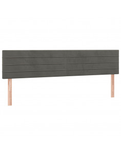 Giroletto a Molle con Materasso Grigio Scuro 180x200 cm Velluto 2