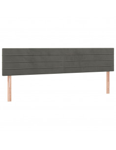 Giroletto a Molle con Materasso Grigio Scuro 180x200 cm Velluto 2